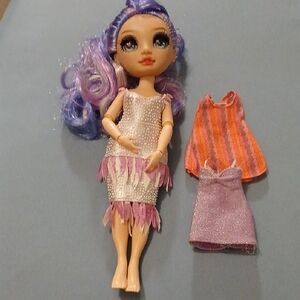 Purple-Haired Fashion Doll with Lavender Outfit - Kids Toys